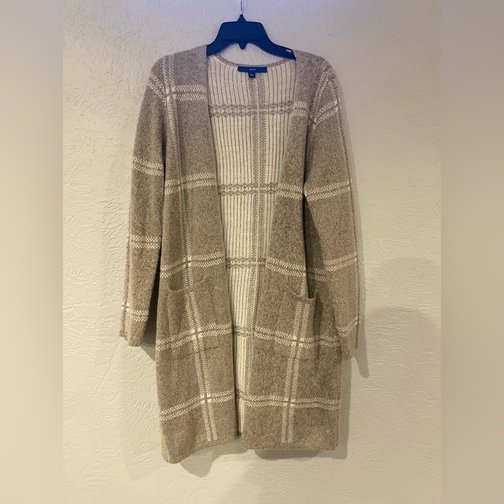 Apt.9 plaid cardigan sweater